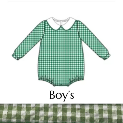 Preorder: Personalized Baby Girl & Baby Boy Seersucker Romper
