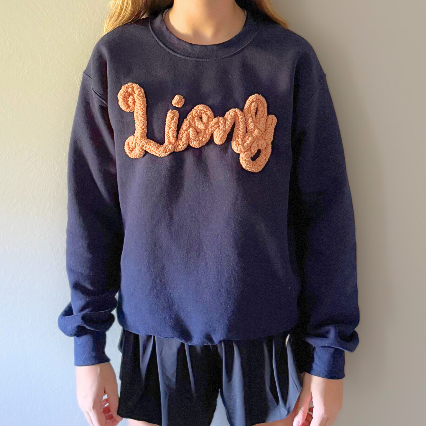 Custom Embroidered Yarn Mascot Sweatshirt