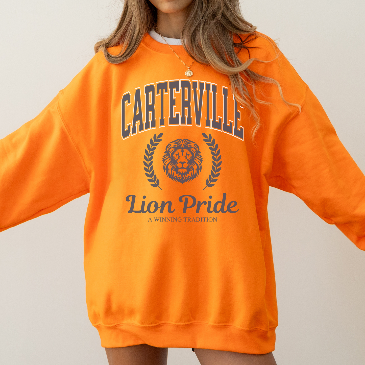 Carterville Lion Pride Sweatshirt | Unisex Crewneck | Perfect for Sports Events, School Spirit, Gifts, and Cozy Days