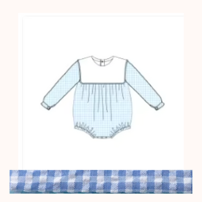 Custom Embroidered Baby Girl & Boy Seersucker Romper