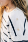 Navy Stripe Knit Sweater