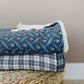 Navy Berry + Cream Berry Lace Twin Muslin Quilt