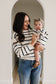 Navy Stripe Knit Sweater
