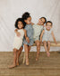 Sage Stripe Button Short Set