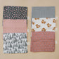 Vintage Pink Floral Muslin Burp Cloth