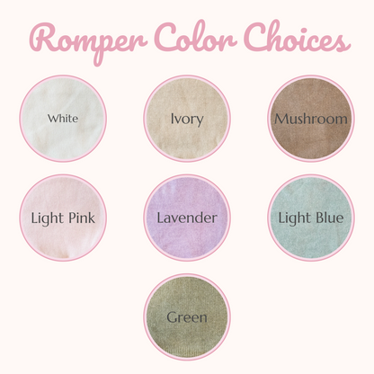 Personalized Embroidered Long Sleeve Ruffle Knit Romper