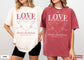 love is in the air custom bachelorette shirts! Social club style design in all one color. On the comfort colors shirts.