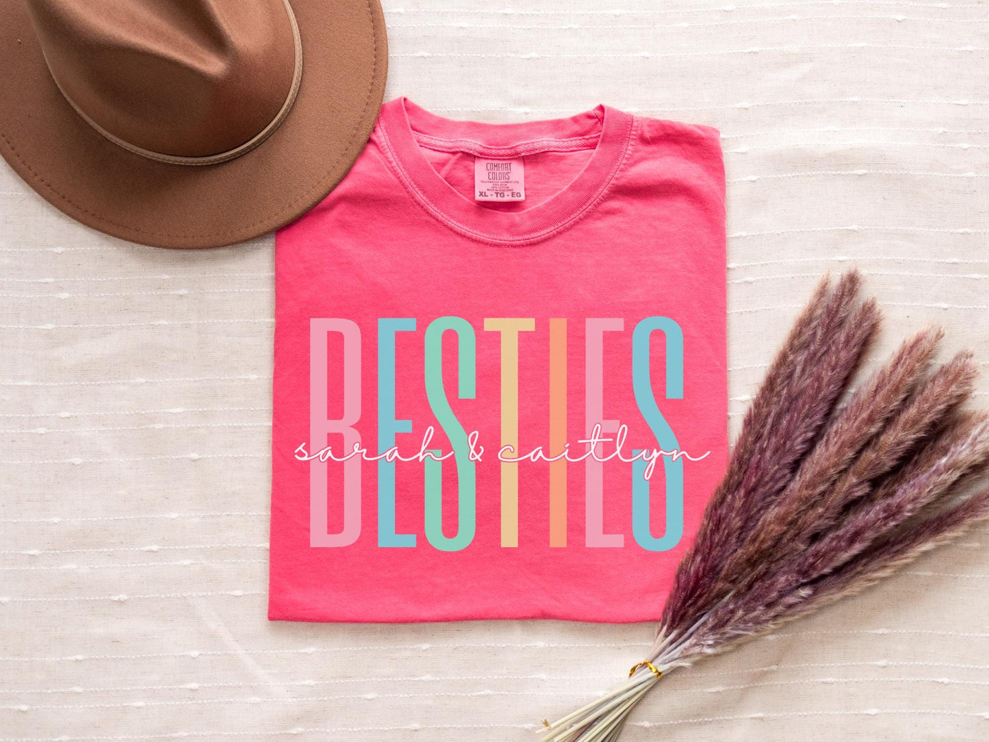 Custom Besties Shirt Personalized BFF TShirt Matching Best Friend Outfits Best Friend Gift Cute Bestie Tee BFF Birthday Gift