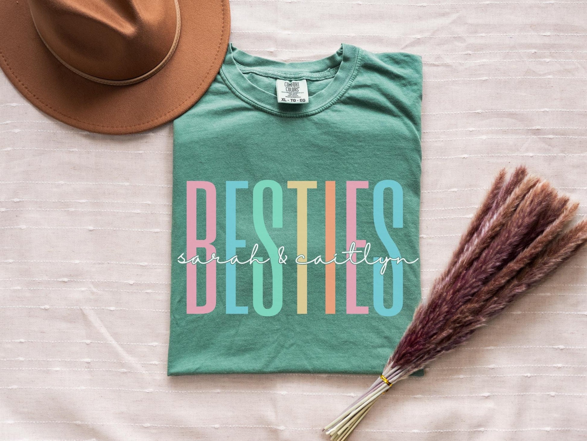 Custom Besties Shirt Personalized BFF TShirt Matching Best Friend Outfits Best Friend Gift Cute Bestie Tee BFF Birthday Gift