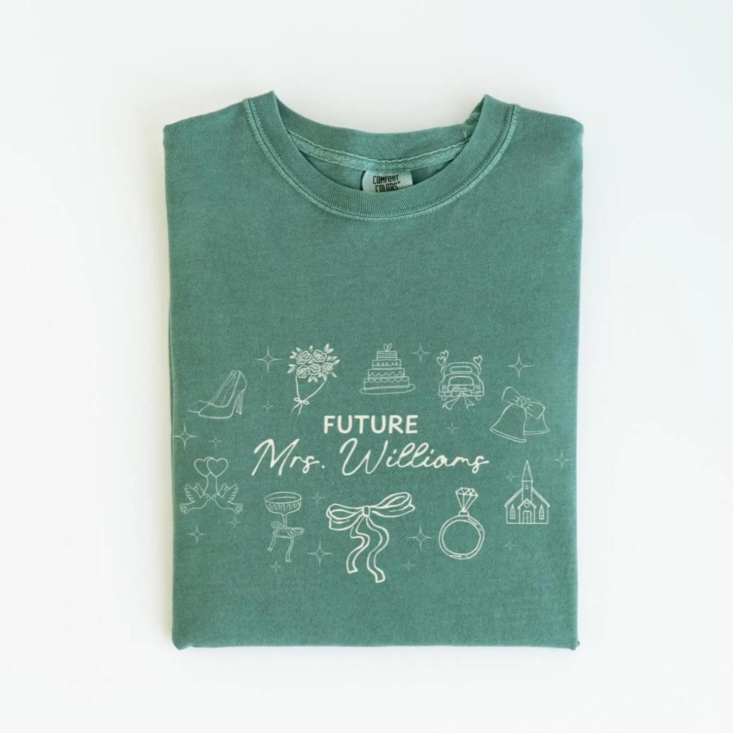 Comfort Colors Custom Future Mrs T Shirt Oversized