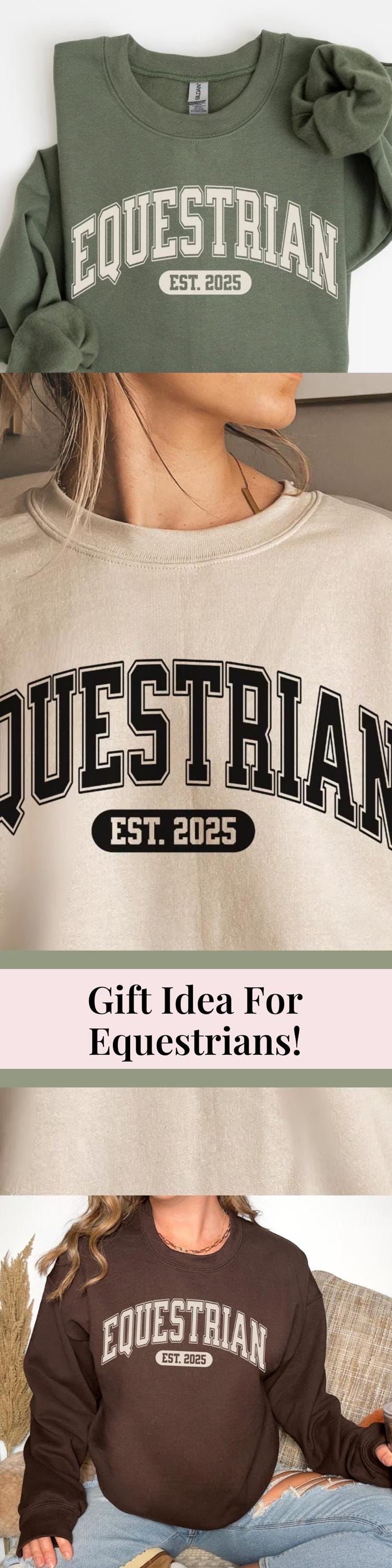 Horse Lovers Gift For Horse Owners Customized Equestrian Crewneck Gift
