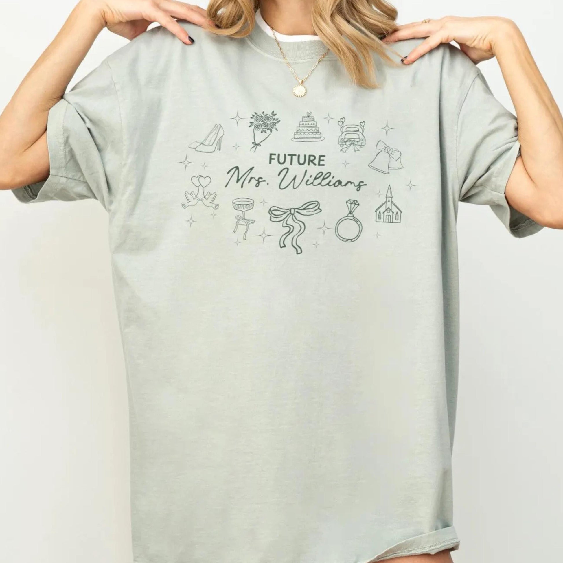 Future Mrs Bride Shirt Bride To Be Oversized Tee