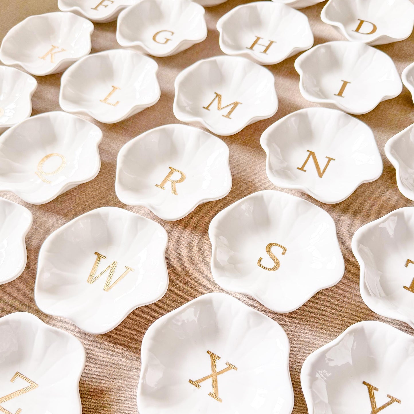 Monogrammed Engraved Initial Ring Holder Dish Custom Name
