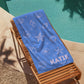 Personalized Seashell Pool Towel Monogram Initial