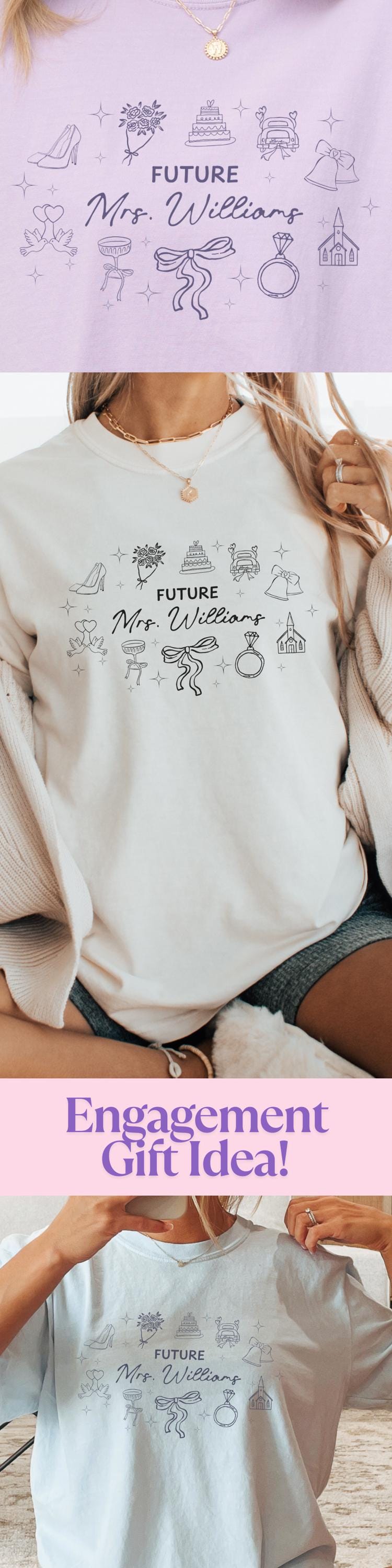 Personalized Future Mrs Shirt Bride To Be Tee Custom Name Bride Shirt Comfort Colors Wedding Tee Engagement Party Gift Idea Bridal Shower