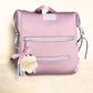 Custom Diaper Bag Keychain Engraved Name Charm Pink Bow Accessories Personalized Diaper Bag Tag Backpack Name Tag Keychain Kids Name Charm