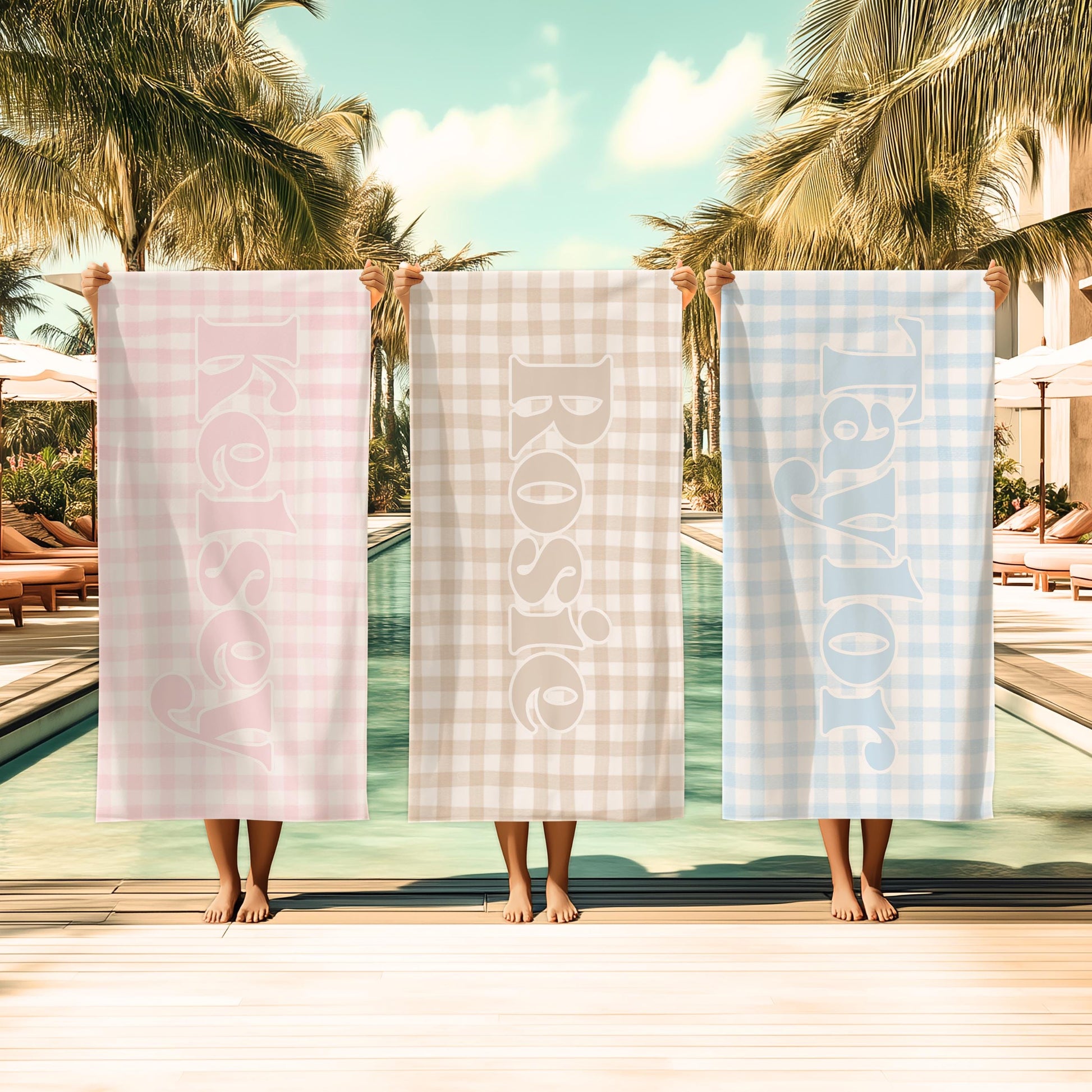 Personalized Kids Beach Towel With Name Custom Pool Towel Birthday Gift Idea