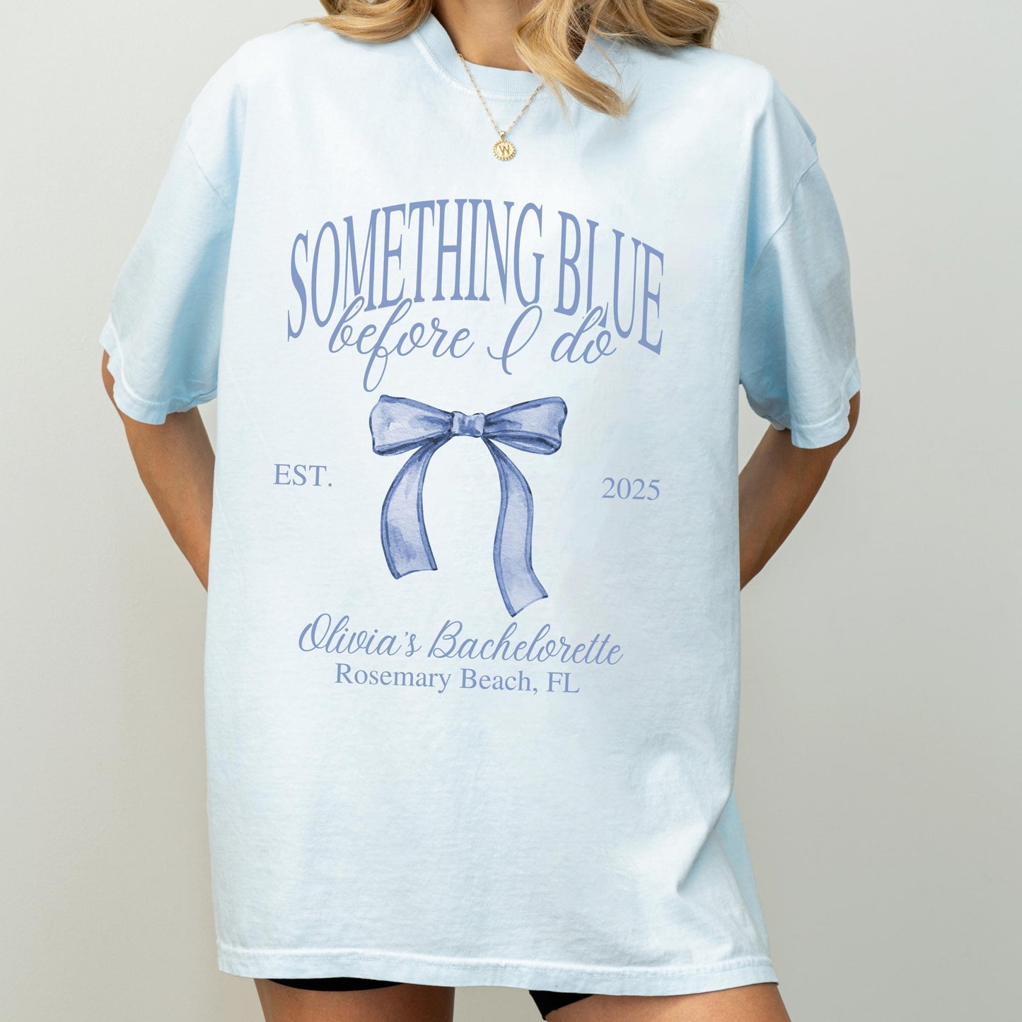 Bachelorette Shirts Custom Blue Bachelorette Party Matching Tee