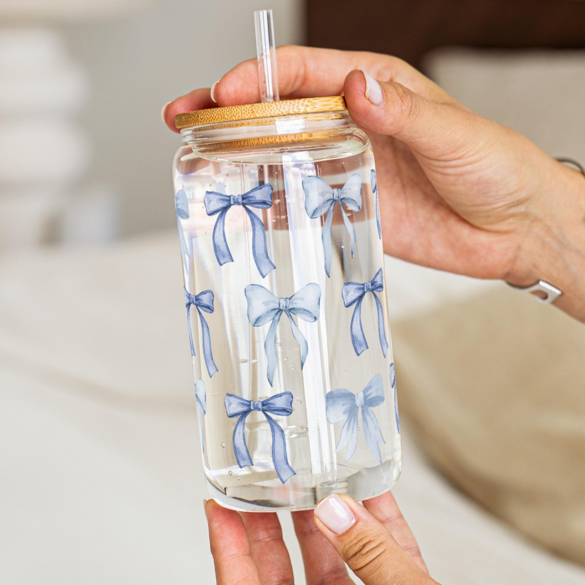 Sipper Glass Bridesmaid Gift with Name Custom Drinkware
