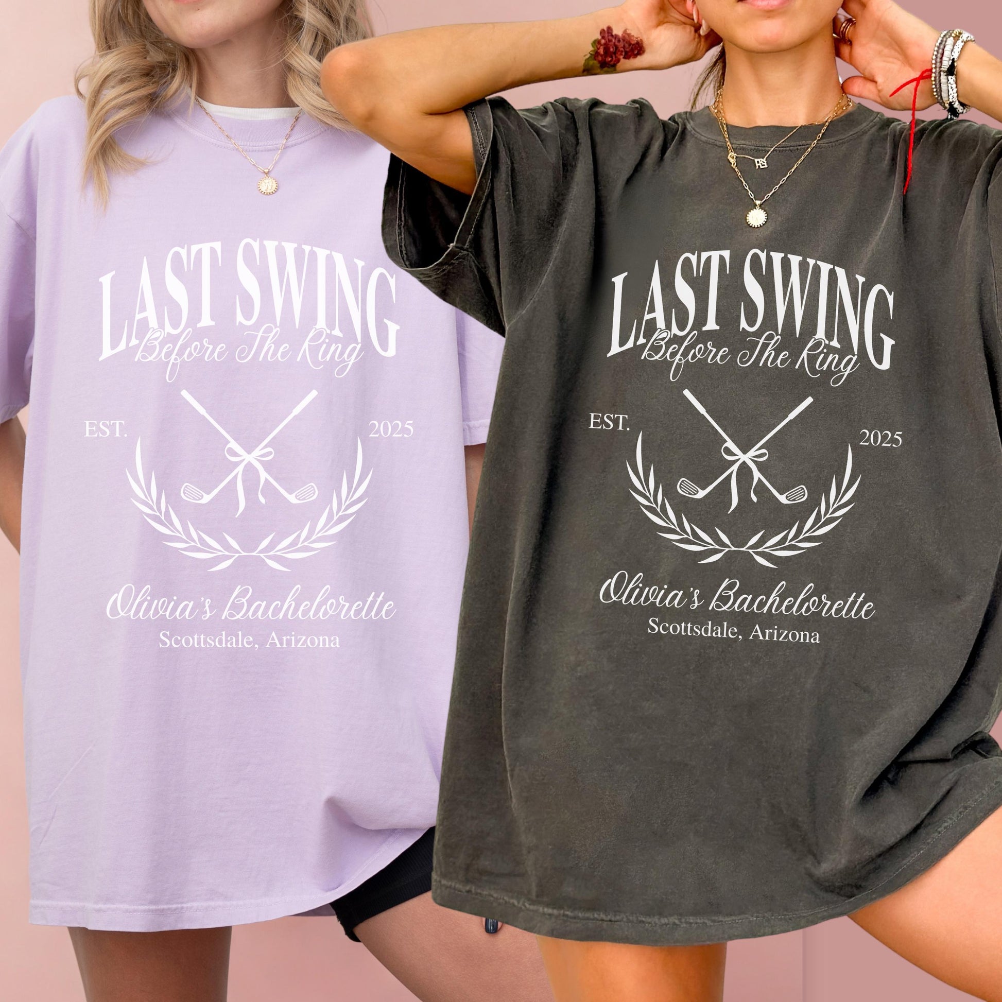 Custom Golf Bachelorette Shirt Last Swing Before The Ring Personalized