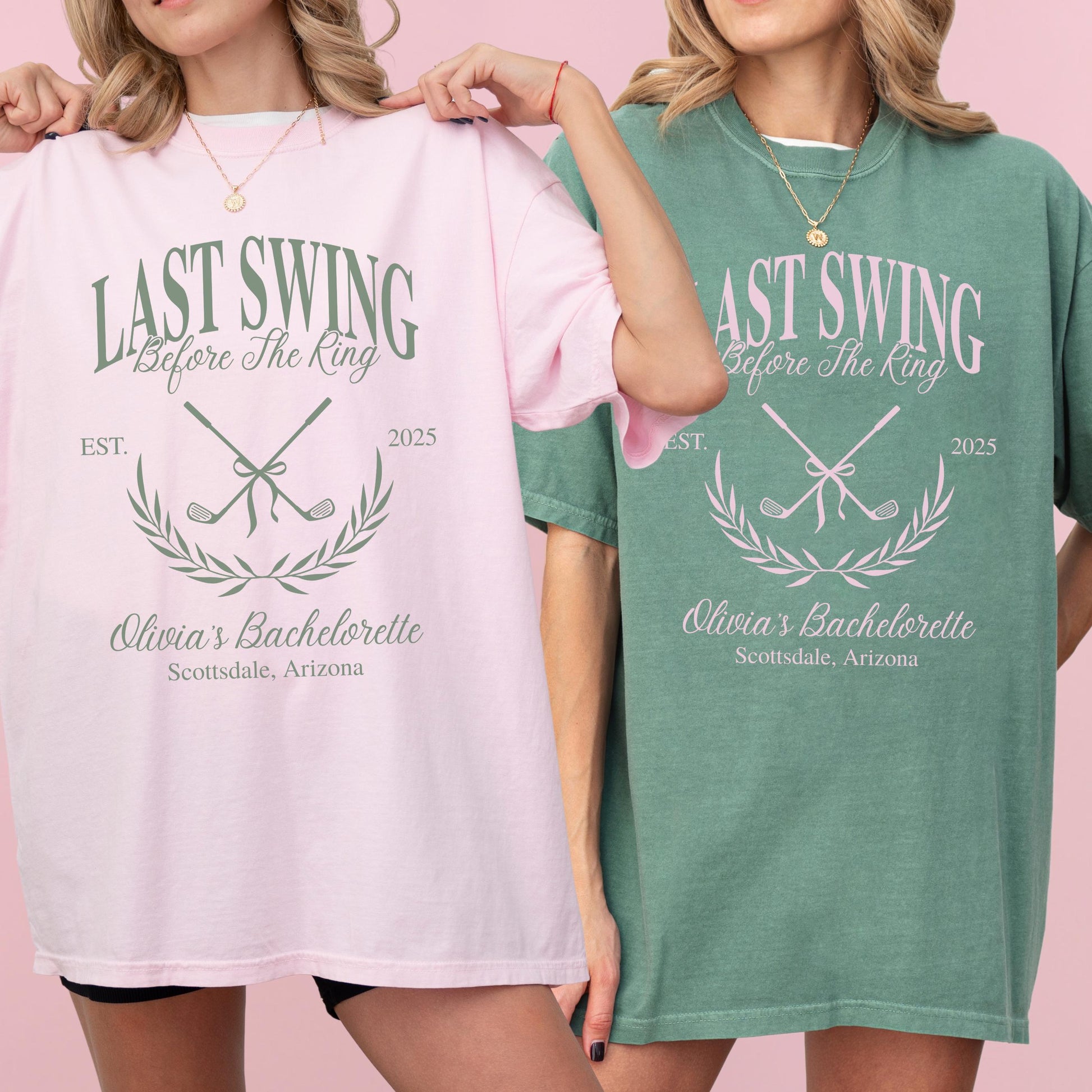Personalized Golf Themed Bridesmaid Tee Comfort Colors Bach Party Shirt Golf Clubs