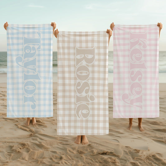 Children Vacation Matching Towel Toddler Beach Towel Custom