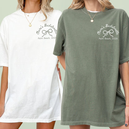 Palm Beach Shirt For Beach Bachelorette Coastal Girls Trip Tee Bridesmaid Seashell