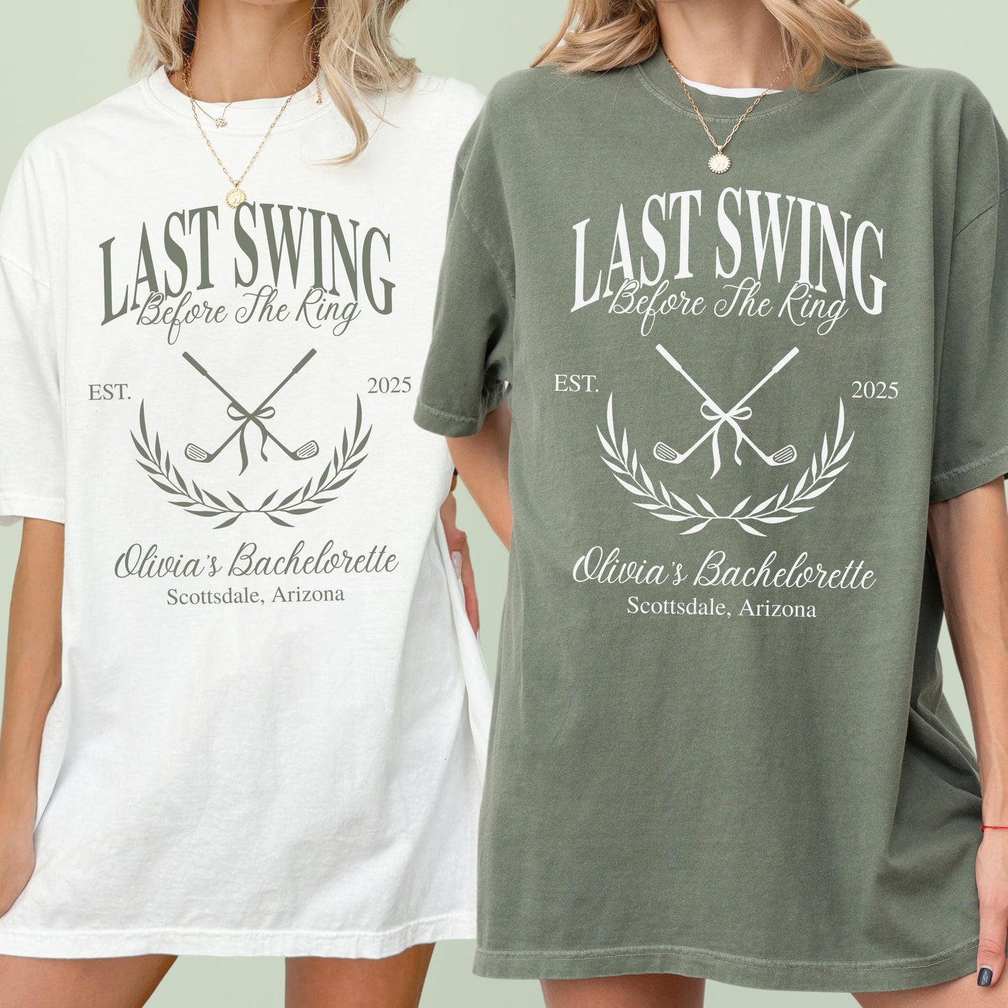 Custom Golf Bachelorette Shirt Last Swing Before The Ring