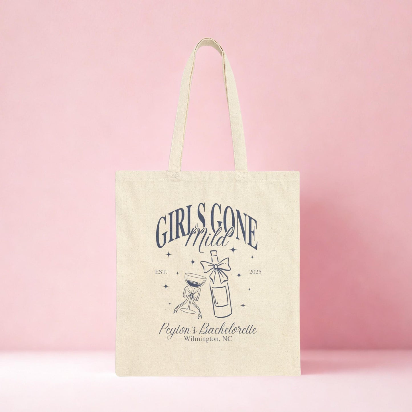Personalized Girls Gone Mild Tote Bag Bachelorette Party Gift Idea For Bridesmaid Girls Trip Tote For Bachelorette Weekend Bag Chill Theme