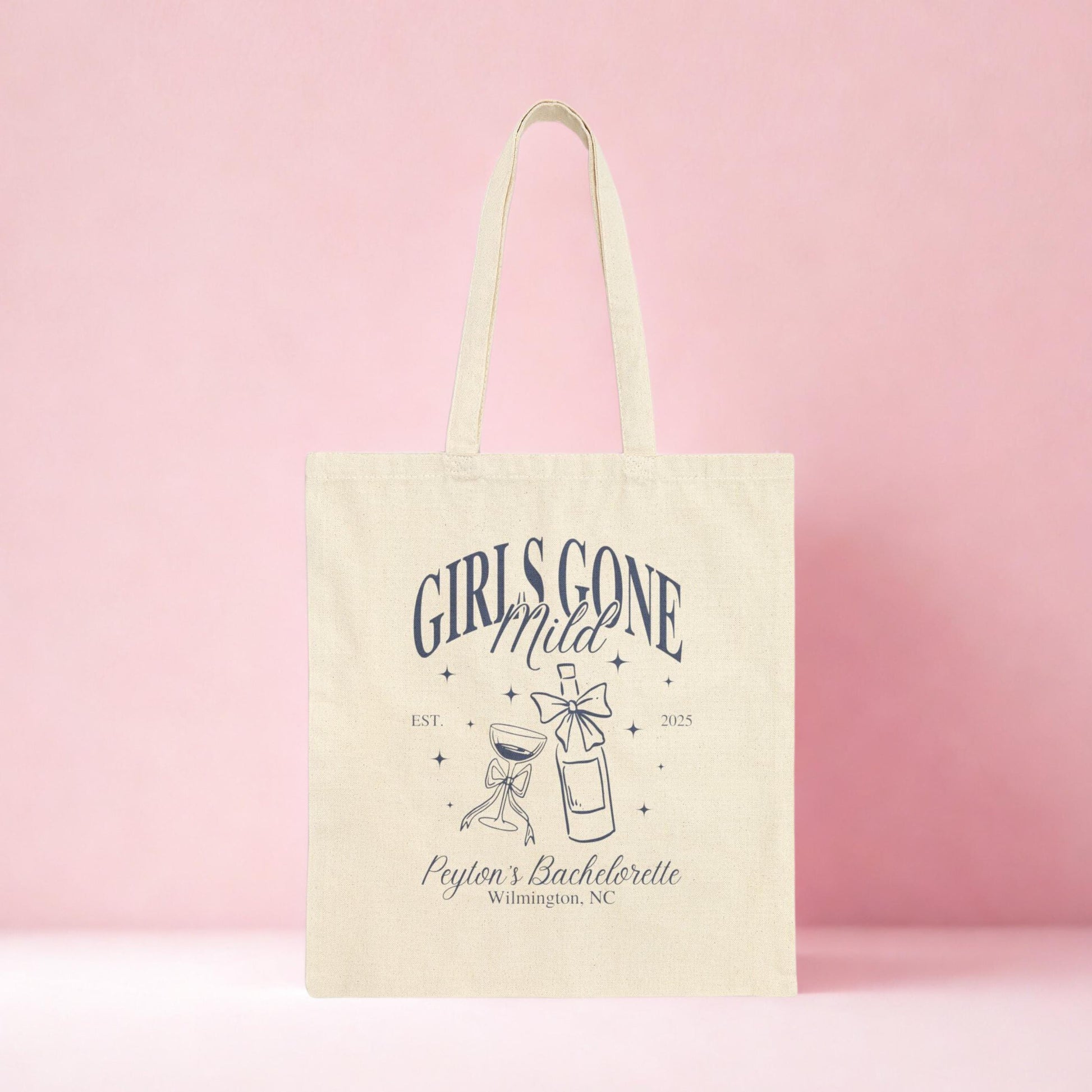Personalized Girls Gone Mild Tote Bag Bachelorette Party Gift Idea For Bridesmaid Girls Trip Tote For Bachelorette Weekend Bag Chill Theme