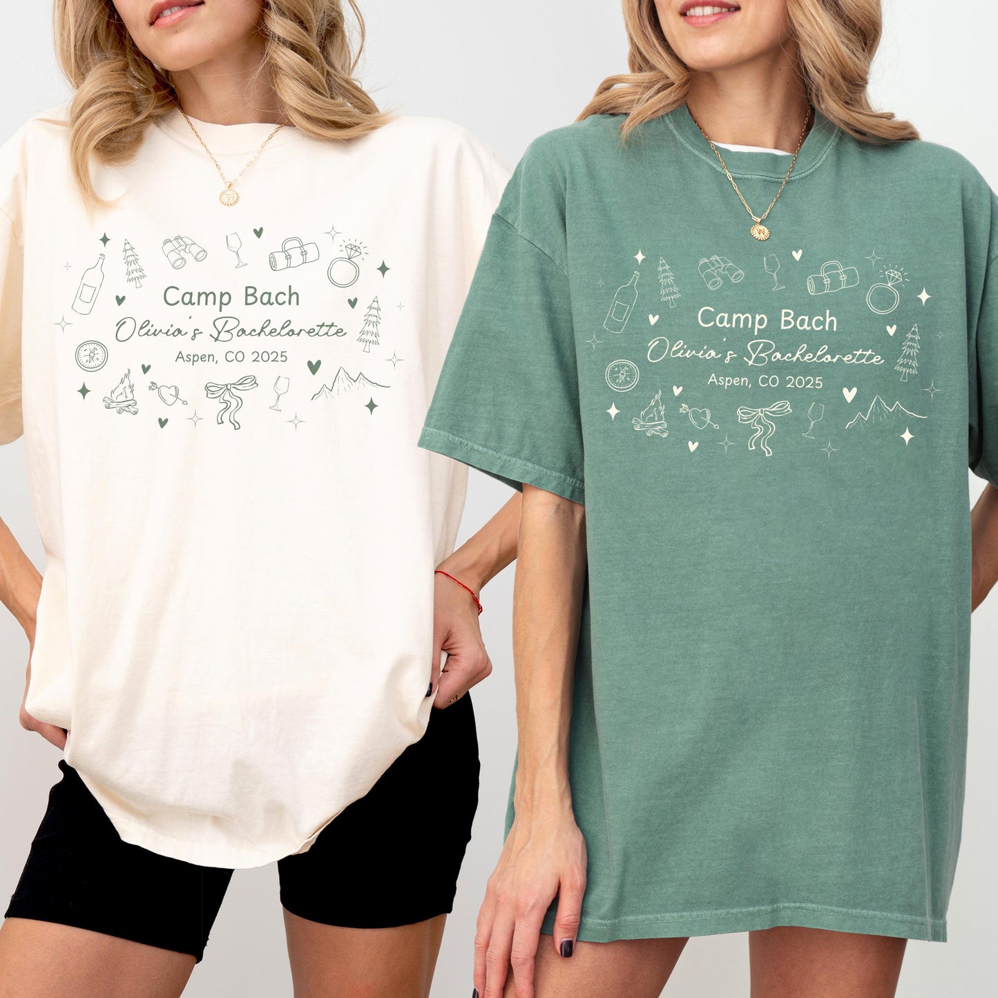 Custom Camping Themed Bachelorette Shirt Idea Mountain Bachelorette Party Personalized Tee Colorado Bachelorette Camping Trip Girls Weekend