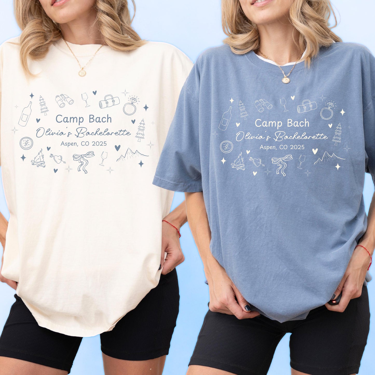 Personalized Camp Bachelorette Shirt Camping Themed Bachelorette Party Custom Group Bridesmaid Matching Tee Camping Trip Bach Party Ideas