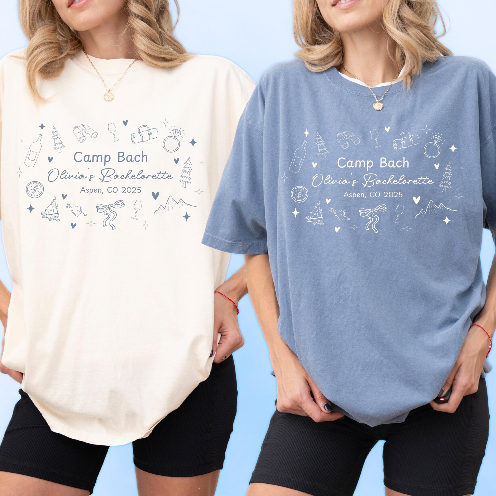 Personalized Camp Bachelorette Shirt Camping Themed Bachelorette Party Custom Group Bridesmaid Matching Tee Camping Trip Bach Party Ideas