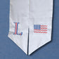 Custom 4th Of July Wreath Sash Embroidered Patriotic Wreath Bow Monogram Initial Embroidery American Flag Wreath Ribbon Independence Day