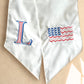 Custom 4th Of July Wreath Sash Embroidered Patriotic Wreath Bow Monogram Initial Embroidery American Flag Wreath Ribbon Independence Day