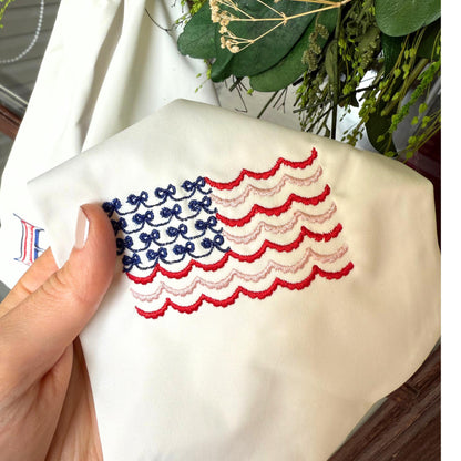 Custom 4th Of July Wreath Sash Embroidered Patriotic Wreath Bow Monogram Initial Embroidery American Flag Wreath Ribbon Independence Day
