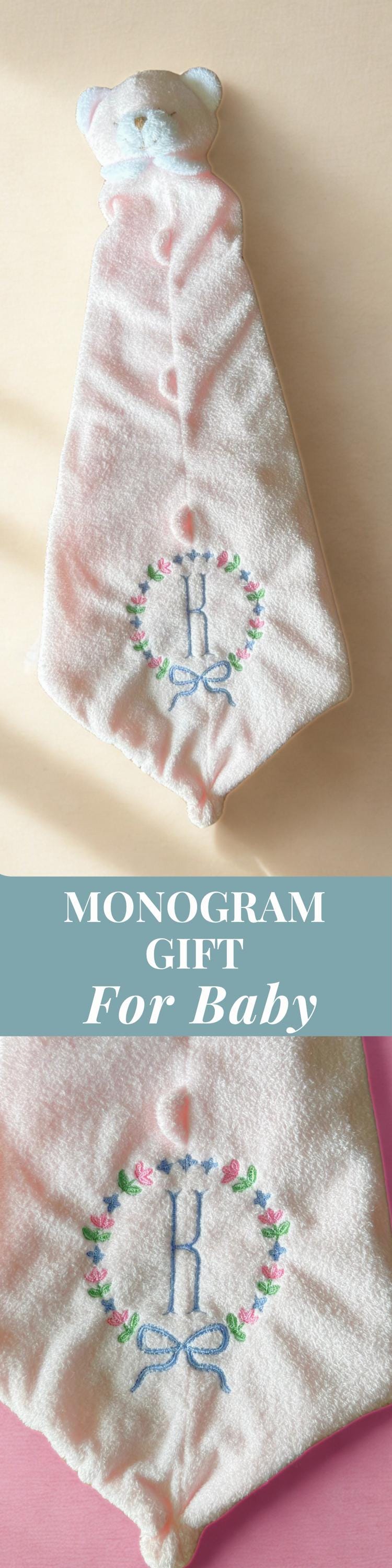 Personalized Monogram Baby Shower Gift Girl Birthday Idea Baby Heirloom Name Keepsake Gift Idea Embroidered Lovey Toddler Birthday Present