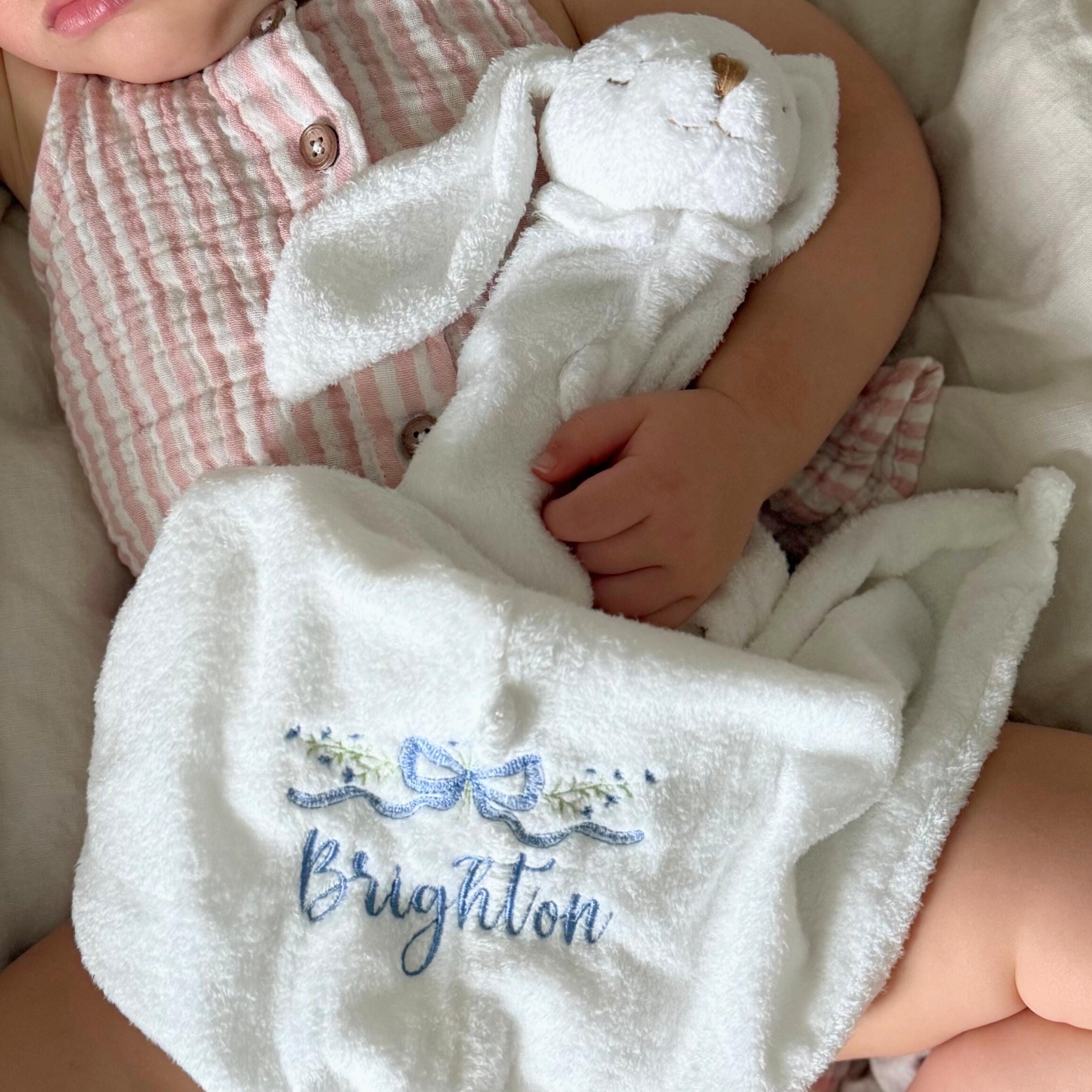 Personalized Monogram Baby Shower Gift Girl Birthday Idea Baby Heirloom Name Keepsake Gift Idea Embroidered Lovey Toddler Birthday Present
