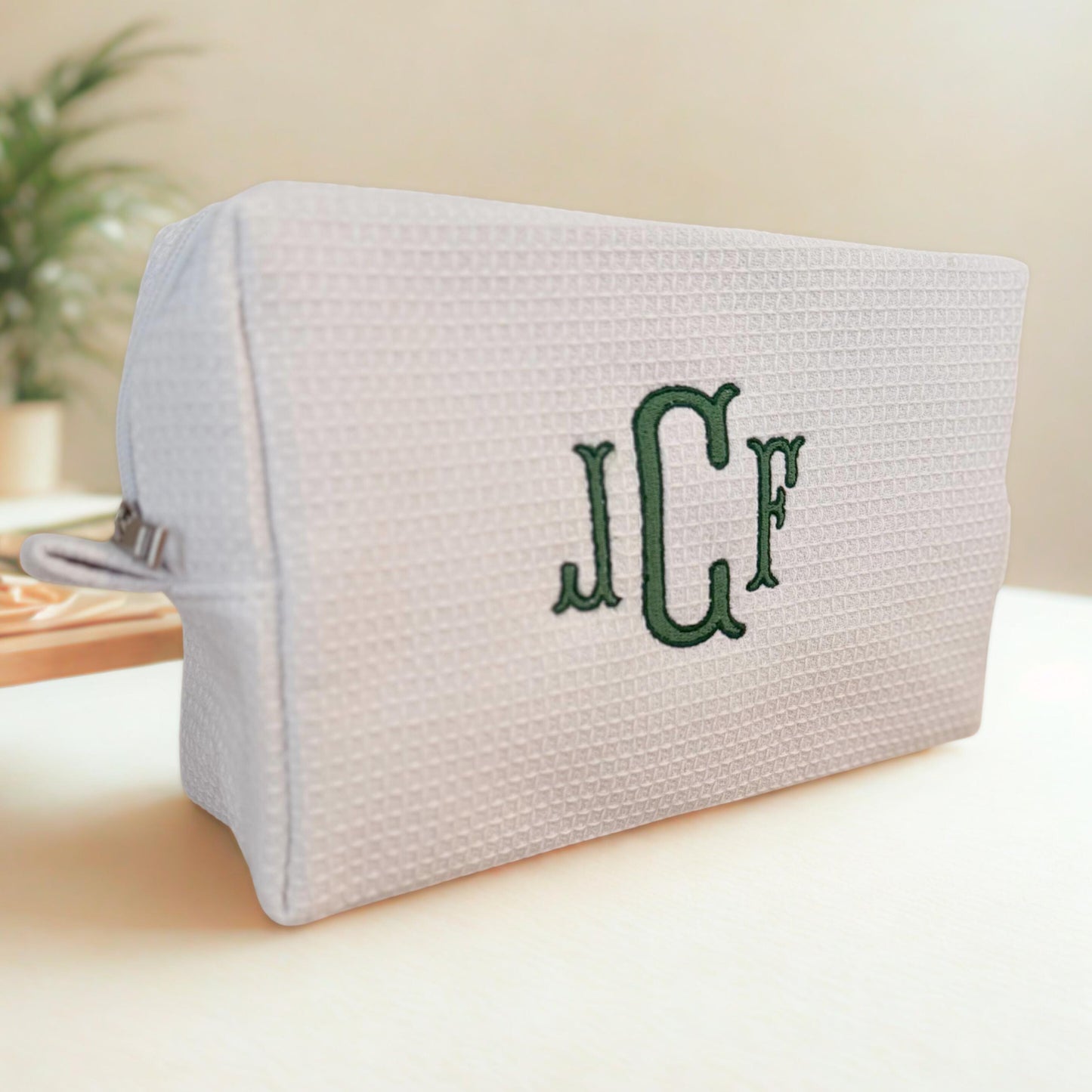 New Last Name Gift Engagement Party Personalized Monogram Makeup Bag Embroidered Cosmetic Pouch Elegant Bridesmaid Gift Future Mrs Bride