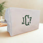 New Last Name Gift Engagement Party Personalized Monogram Makeup Bag Embroidered Cosmetic Pouch Elegant Bridesmaid Gift Future Mrs Bride