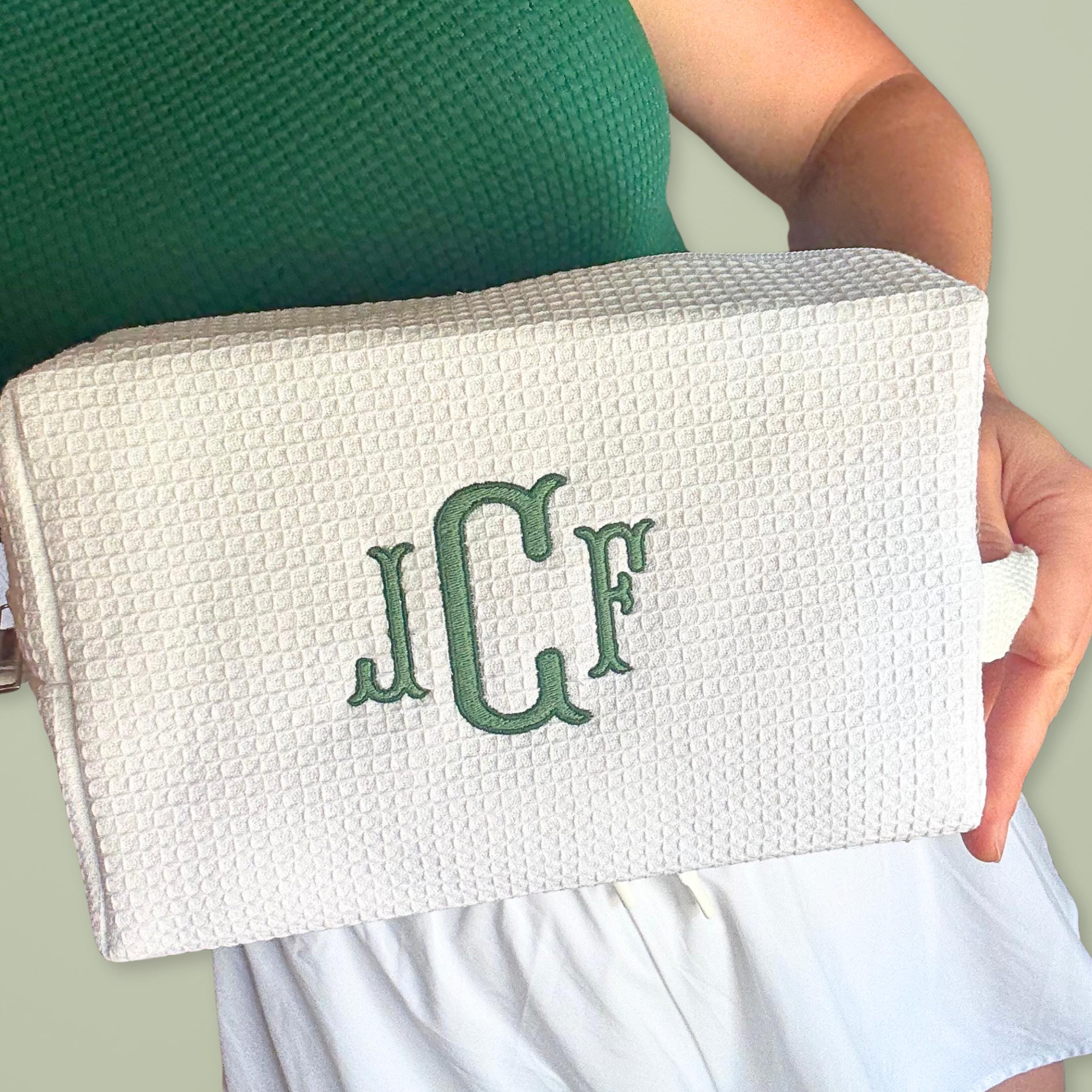 Personalized Embroidered Makeup Bag Monogrammed Gift For Her Birthday Unique Best Friend Gift Idea Teenage Girl Christmas Present With Name