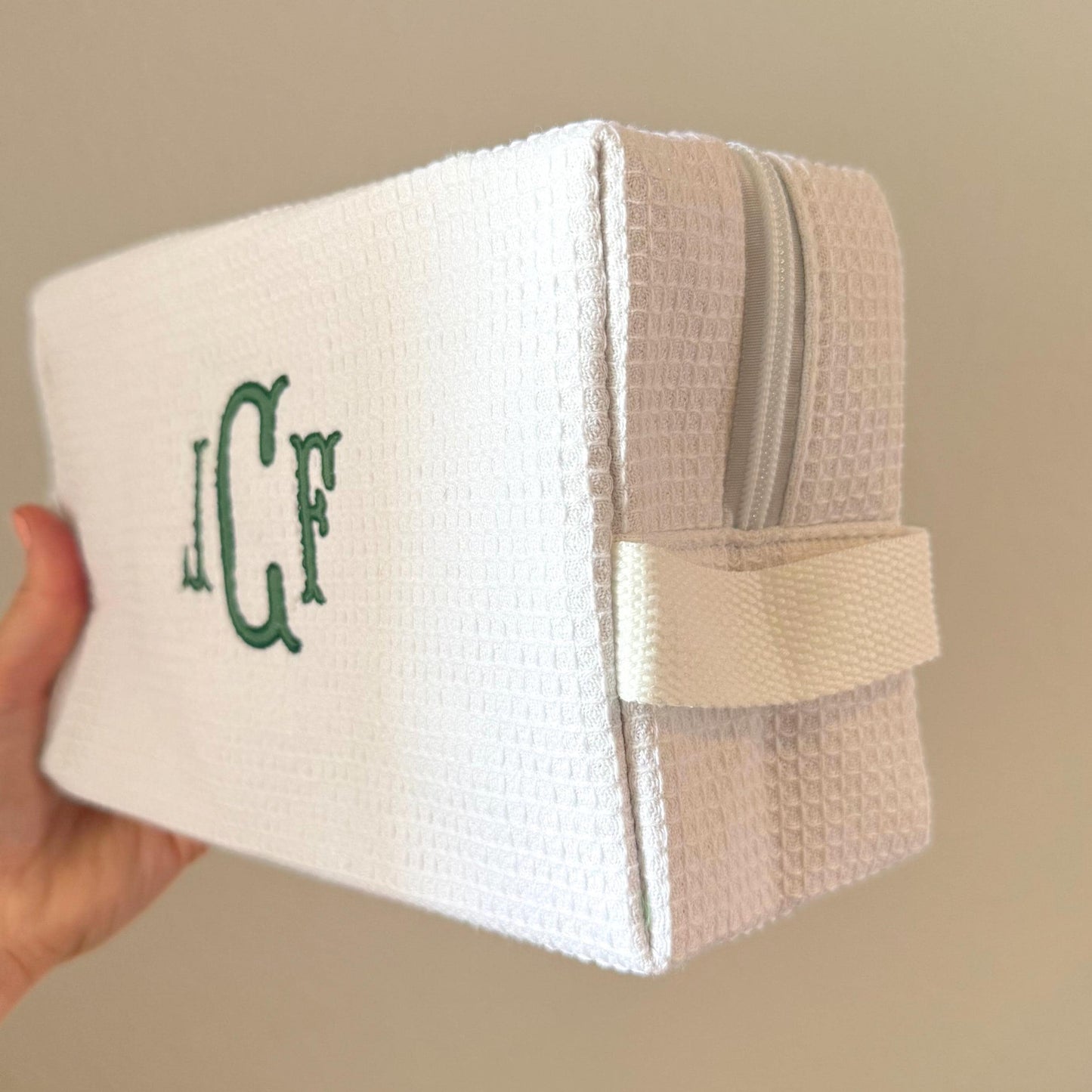 New Last Name Gift Engagement Party Personalized Monogram Makeup Bag Embroidered Cosmetic Pouch Elegant Bridesmaid Gift Future Mrs Bride