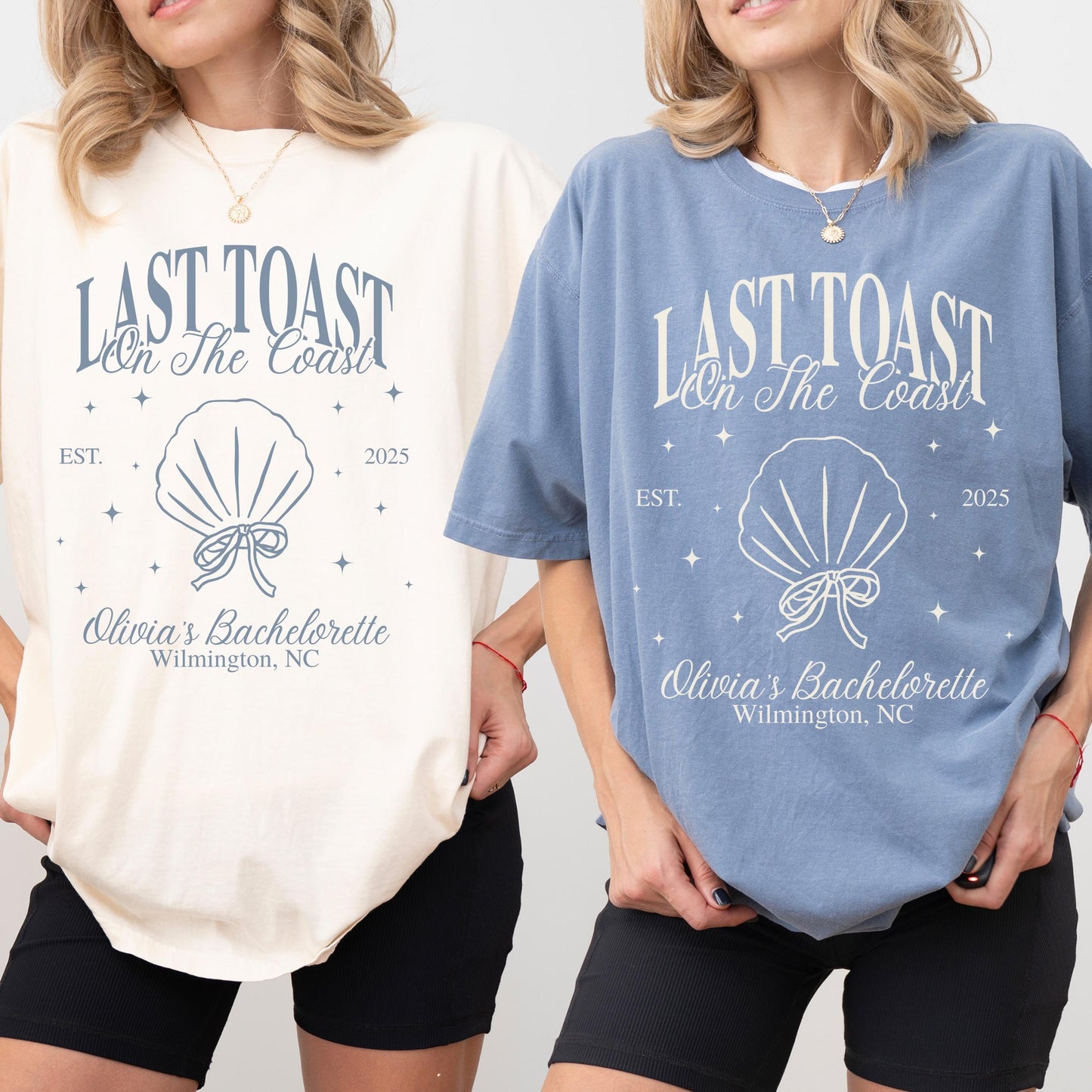 Personalized Coastal Bachelorette Party Shirt Last Toast On The Coast Custom Tee Comfort Colors Bridesmaid Matching T Shirt Idea For Bach