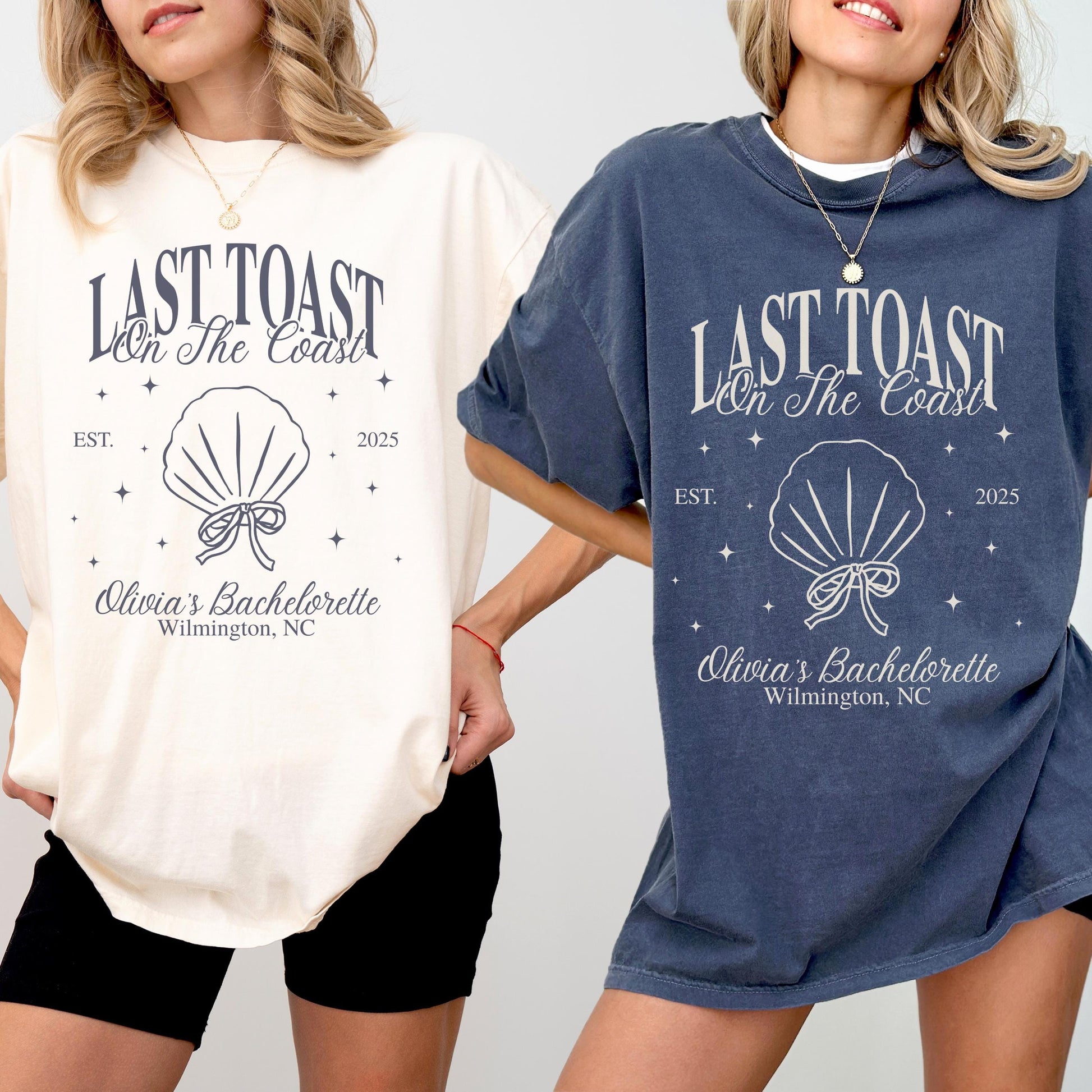Personalized Coastal Bachelorette Party Shirt Last Toast On The Coast Custom Tee Comfort Colors Bridesmaid Matching T Shirt Idea For Bach