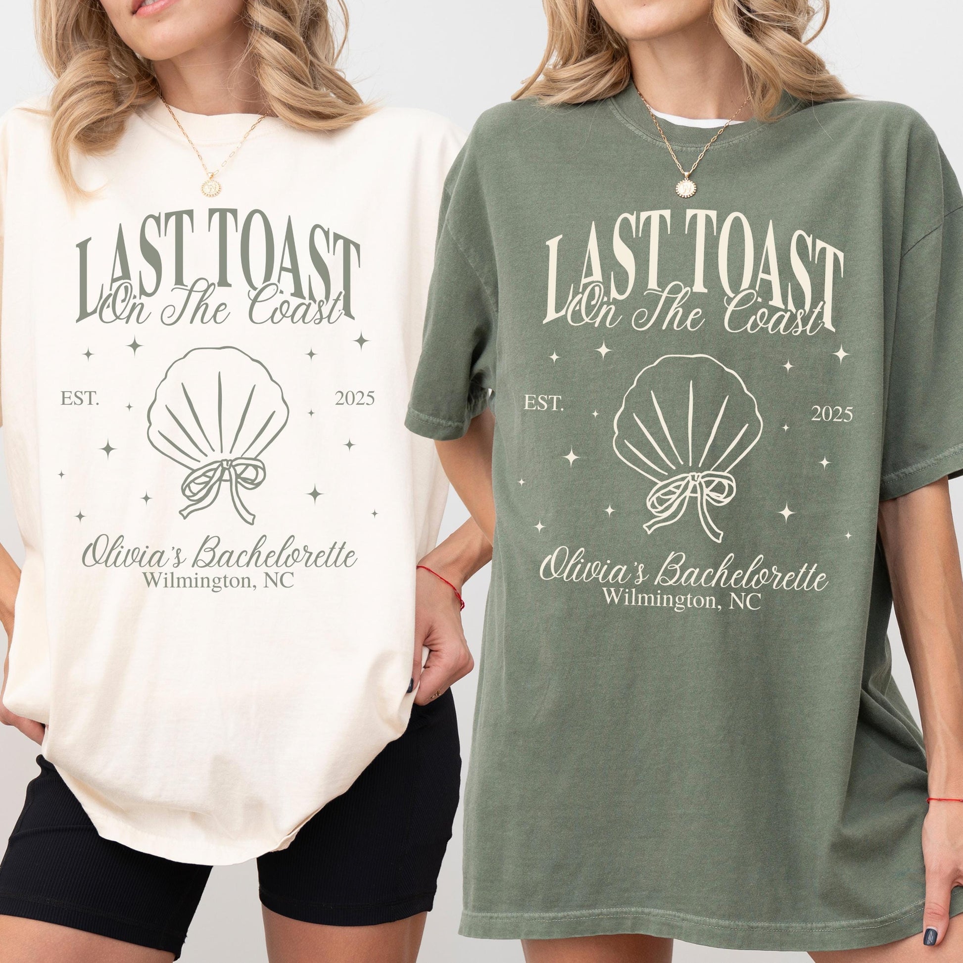 Personalized Coastal Bachelorette Party Shirt Last Toast On The Coast Custom Tee Comfort Colors Bridesmaid Matching T Shirt Idea For Bach