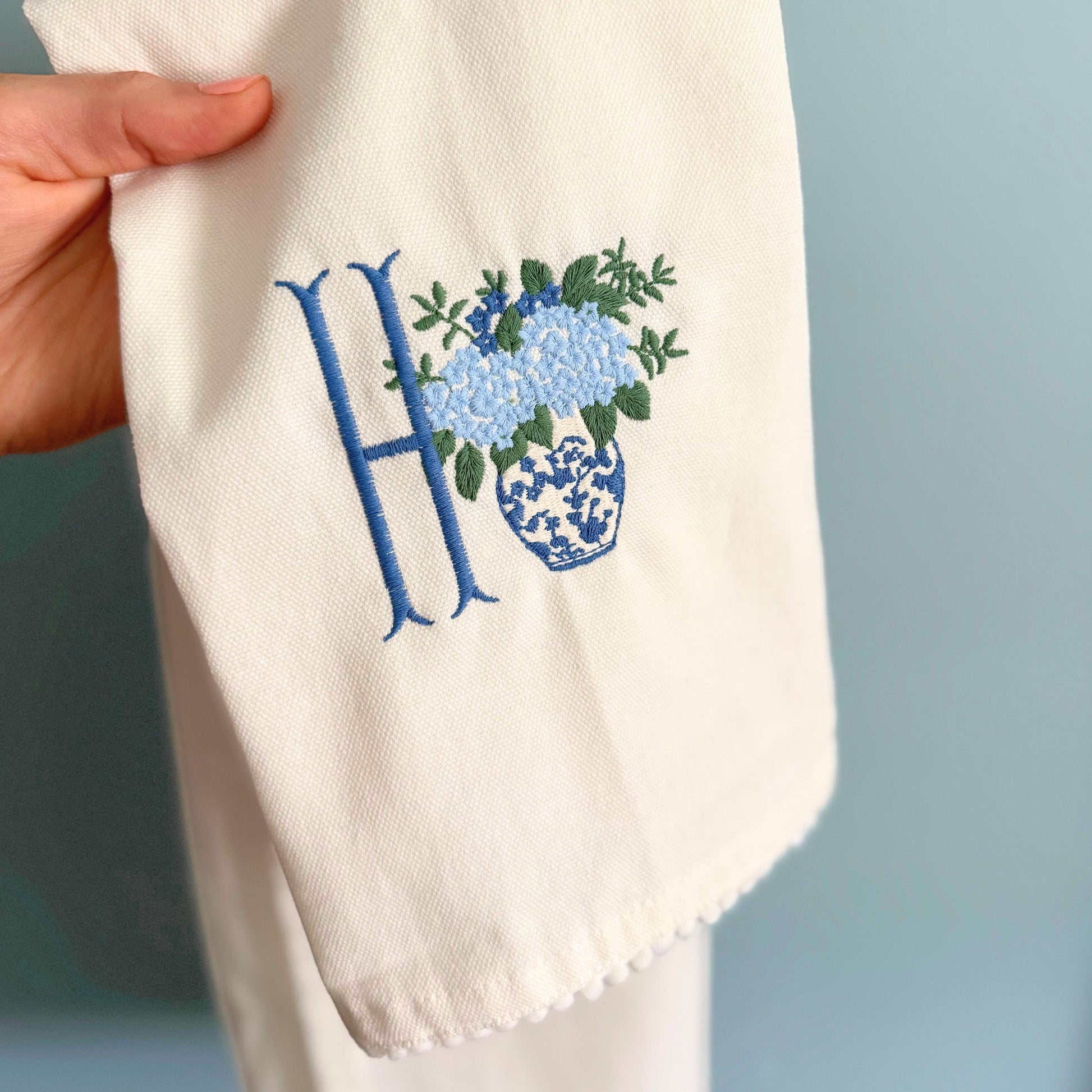 Personalized Hostess Gift Embroidered Towel Chinoiserie Gift Decor Cutting Board Engraved Gift Set Monogram Towel Custom Name Gift Idea Set