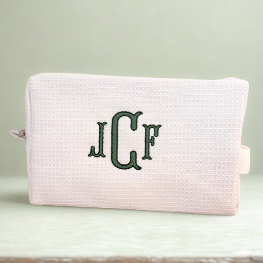 Personalized Embroidered Makeup Bag Monogrammed Gift For Her Birthday Unique Best Friend Gift Idea Teenage Girl Christmas Present With Name