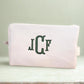 New Last Name Gift Engagement Party Personalized Monogram Makeup Bag Embroidered Cosmetic Pouch Elegant Bridesmaid Gift Future Mrs Bride