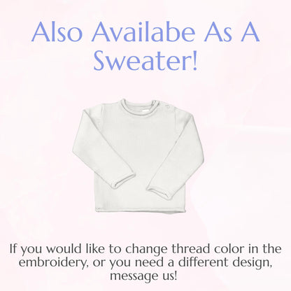 Custom Embroidered Name Shirt Personalized Sweater Baby Name Announcement Newborn Girl Gift Idea Baby Shower Present Keepsake Hospital Gift