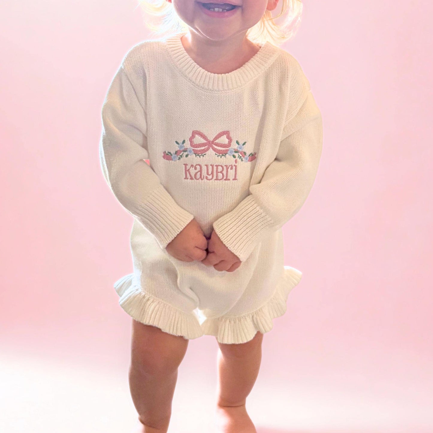 Custom Embroidered Name Shirt Personalized Sweater Baby Name Announcement Newborn Girl Gift Idea Baby Shower Present Keepsake Hospital Gift